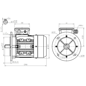 Silnik elektryczny 0,55kW 900 obr/min. 80B5